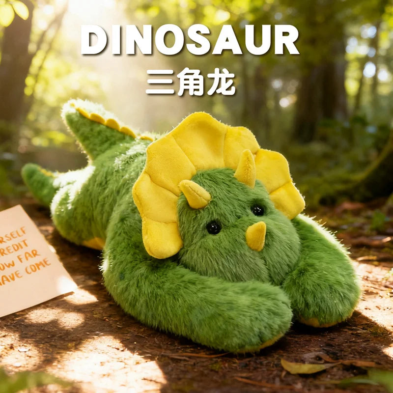 45/65cm Long-Armed Weighted Stuffed Toy Soft Plush Pillow Triceratops Dinosaur Gift for Boys and Girls Plush Cuddle Pillow