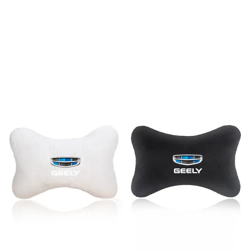 Soft Artificial Plush Car Headrest Neck Pillow for Geely Coolray X6 X7 EX7 2024 Geometry C Emgrand UV GT GC9 Lumbar Cushion