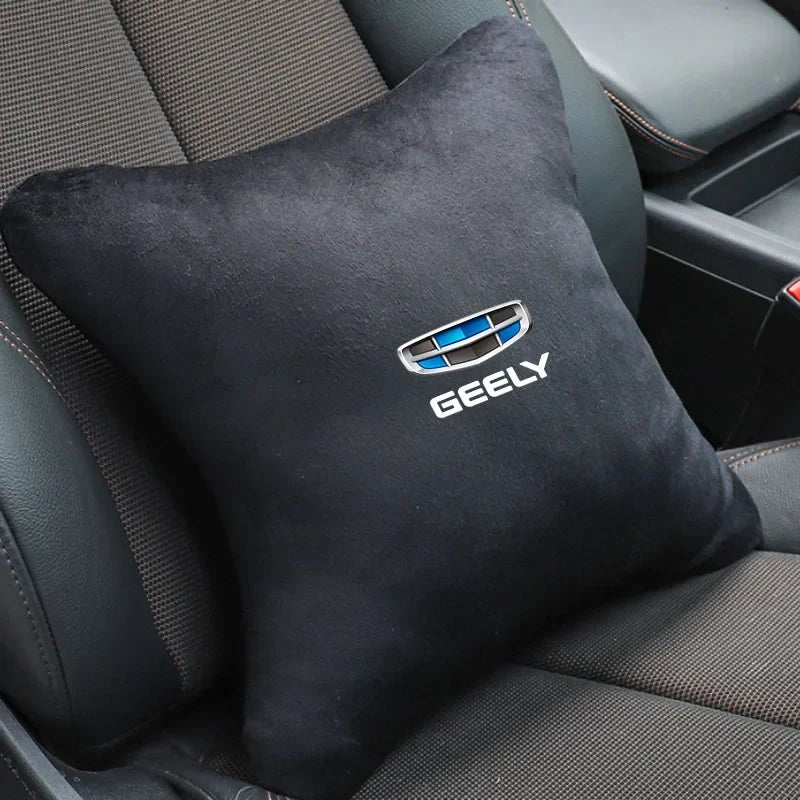Soft Artificial Plush Car Headrest Neck Pillow for Geely Coolray X6 X7 EX7 2024 Geometry C Emgrand UV GT GC9 Lumbar Cushion
